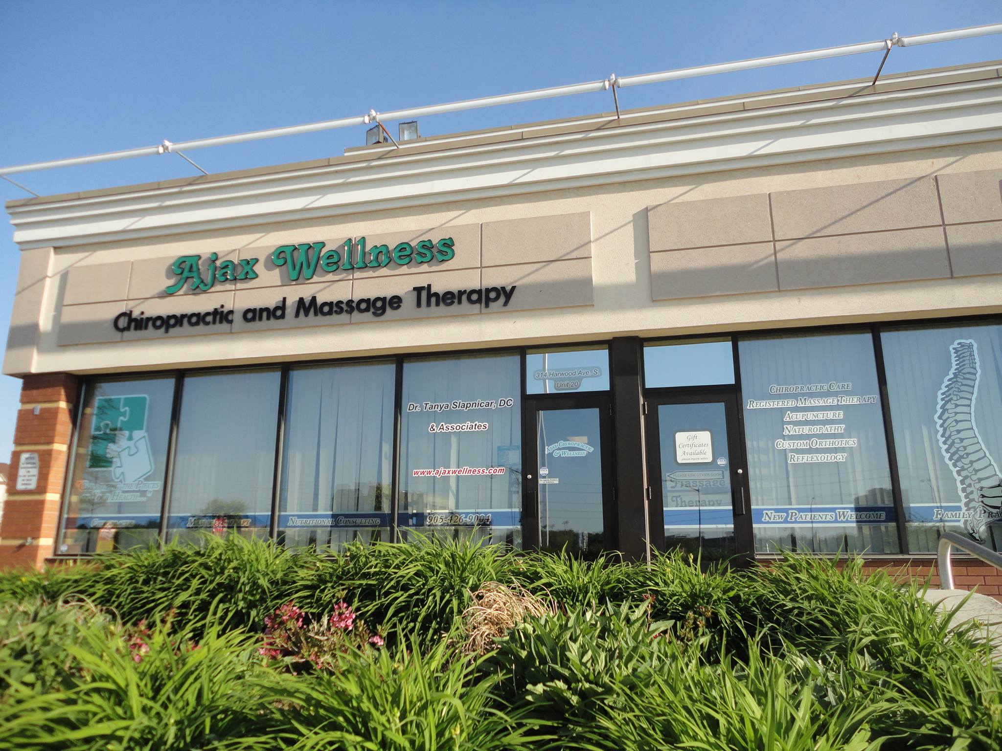 Ajax Wellness Chiropractic and Massage Therapy Building